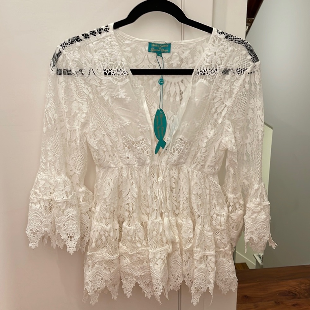 Santorini lace crochet top